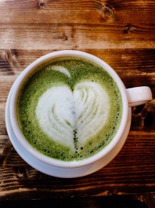 Matcha tea latte A La Mousse Chinatown Philadelphia