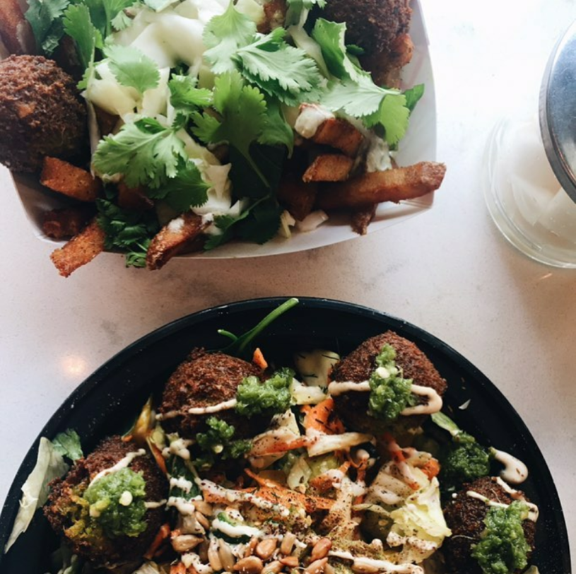 Falafel Salad & Fry Boat Goldie Philadelphia