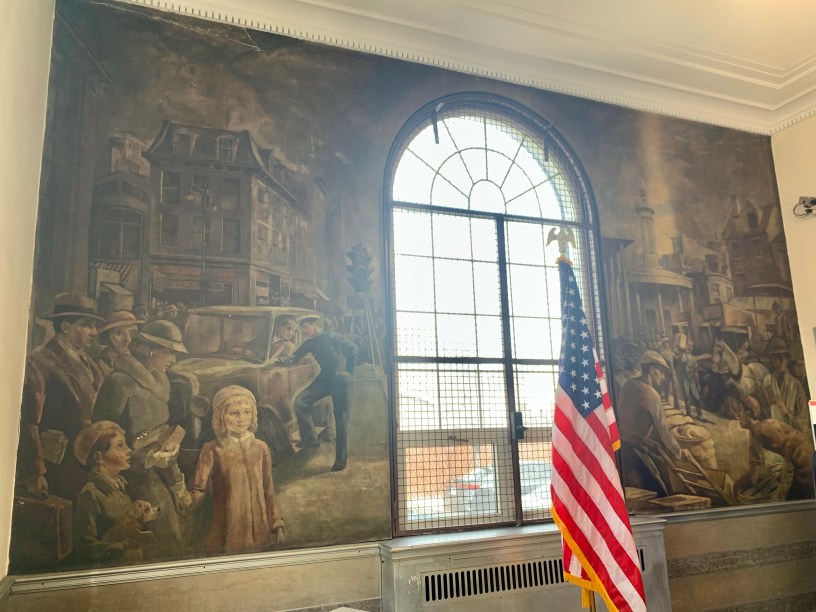 New Deal post office mural Philadelphia